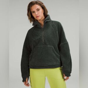 Lululemon Scuba Oversized Fleece Funnel-Neck Half-Zip Smoked Spruce XS / S